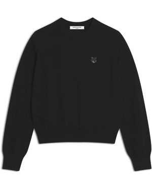 Maison Kitsuné Round-Neck Knitwear - Black