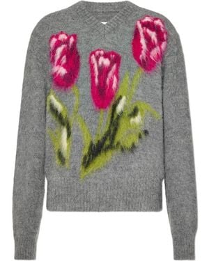 Maison Margiela Round-Neck Knitwear - Gris