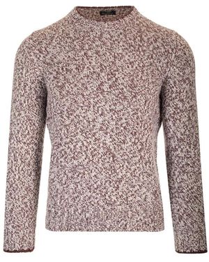 Barba Napoli Round-Neck Knitwear - Marron