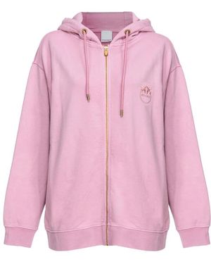 Pinko Bestickter Zip-Up Hoodie - Pink