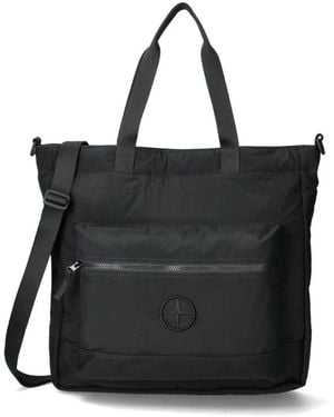 Stone Island Shopping Bags - Black
