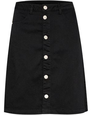 Cream Short Skirts - Black