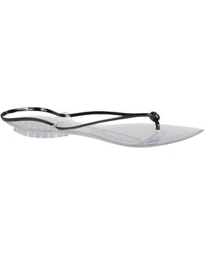 Alaïa Schoenen ,Zwart ,Leer Invisible Thong Sandalen - Wit