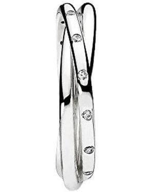 PANDORA Crossover Pavé Dreifachband-Ring - Mettallic