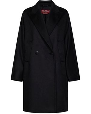 Max Mara Double-Breasted Coats - Negro