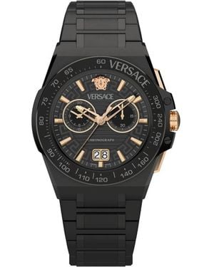 Versace Greca Reaction Chronograph - Schwarz