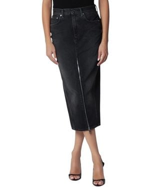 Haikure Denim Skirts - Black