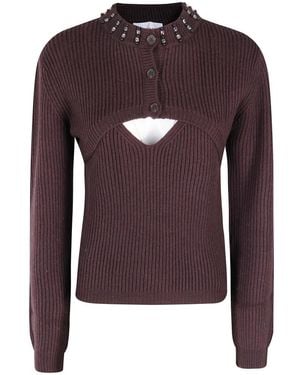 Isabelle Blanche Round-Neck Knitwear - Morado