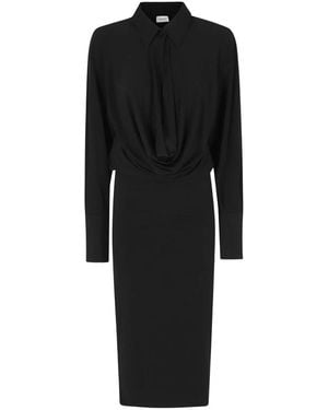 ANDAMANE Kleedjes ,Zwart ,Polyester Lilia Midi Jurk