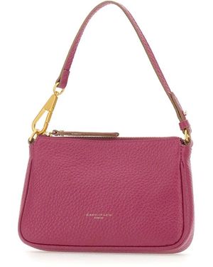 Gianni Chiarini Tassen ,Roze ,Leer Brooke Schoudertas - Paars