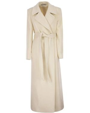 Tagliatore Melody Lange Wol-Cashmere Jas - Naturel