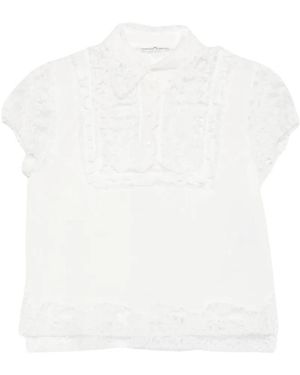 Ermanno Scervino Tops ,Wit ,Katoen Katoenen Poloshirt