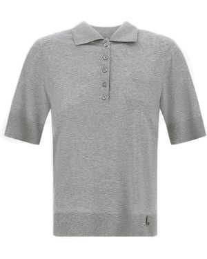 Herno Tops ,Grijs ,Katoen Lyocell Katoenen Polo