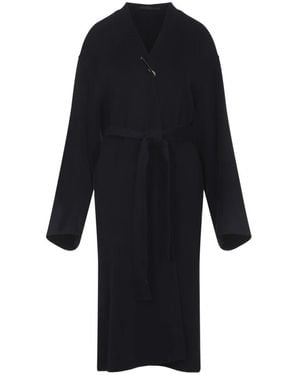 Carven Belted Coats - Black
