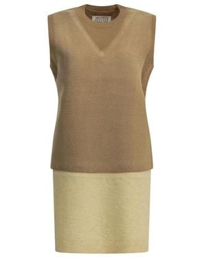 Maison Margiela Knitted Dresses - Brown