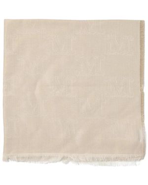 Max Mara Seidenschal Mit Logo-Muster - Natur