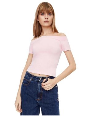 McQueen Roze Open Schouder Top - Blauw