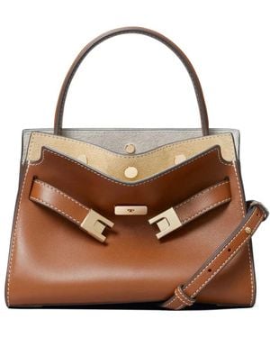 Tory Burch Tassen ,Bruin ,Leer Petite Lee Radziwill Double Bag