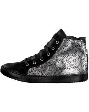 Omoda Schoenen ,Zwart ,Zwarte Hoge Meisjessneakers