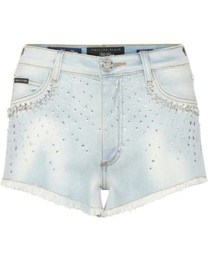 Philipp Plein Denim Shorts - Azul