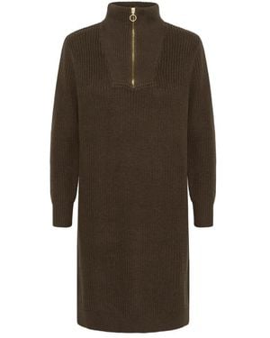Kaffe Kleedjes ,Bruin ,Kalioa Knit Dress