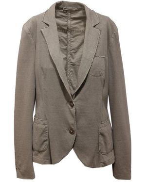 iBlues Groen-Grijze Jersey Katoenen Jas - Grijs