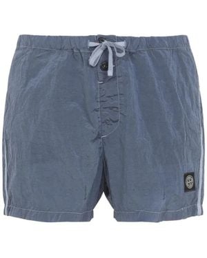 Stone Island Badmode ,Blauw ,Adjustable-String Swimsuit