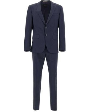 HUGO Single Breasted Suits - Blue