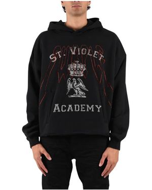 Purple Brand Hoodies & Sweatvesten ,Zwart ,Katoen St. Thrash Hoodie