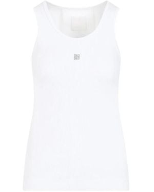 Givenchy Eng Anliegendes Rippstrick-Top - Weiß