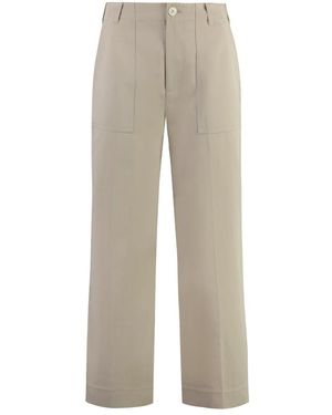 St. John Cotton Cropped Broeken - Grijs