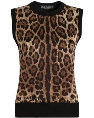 Dolce & Gabbana Round-Neck Knitwear - Marrón