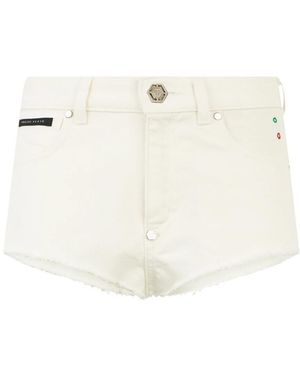 Philipp Plein Hot Pants Basic - Wit