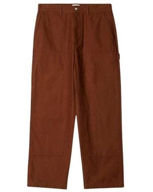 Obey Straight Trousers - Brown