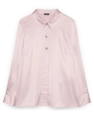 FIORELLA RUBINO Satijnen Blouse Met Sierknopen - Roze