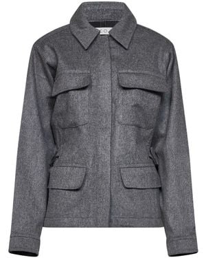 Co. Jassen ,Grijs ,Wol Workwear Overhemdjack