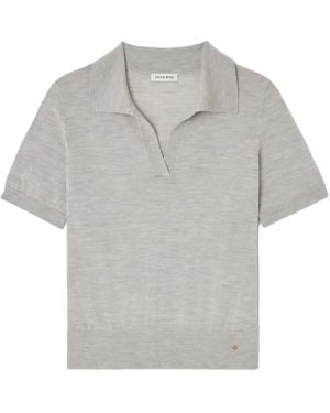 Anine Bing V-Neck Knitwear - Grey