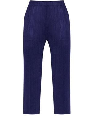 Issey Miyake Straight Trousers - Azul