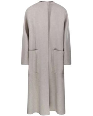 Max Mara Single-Breasted Coats - Grey