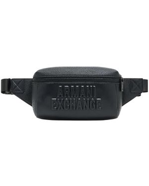 ARMANI EXCHANGE Kompakte Schwarze Kunstleder Bauchtasche