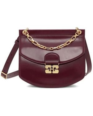 Ganni Minimalist Box Chain Necklace - Paars