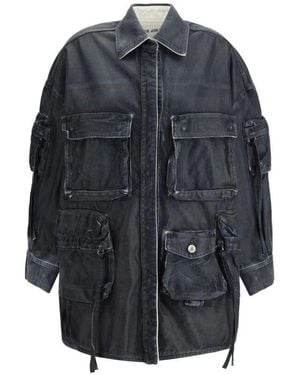 The Attico Fern denim jacke - Grau