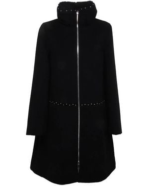 Armani Wollen Jas Met Voering - Zwart
