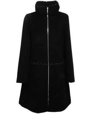 Armani Wollen Jas Met Voering - Zwart