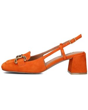 Bibi Lou Orange slingbacks mit blockabsatz,beige slingback pumps für frauen