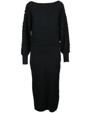 Twinset Langes Strickkleid - Schwarz