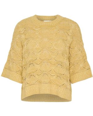 Saint Tropez Round-Neck Knitwear - Yellow