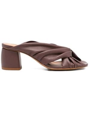 forte_forte Heeled Mules - Brown