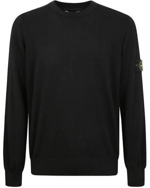 Stone Island Round-Neck Knitwear - Nero