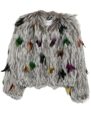 DE SANTIS Faux Fur & Shearling Jackets - Gris